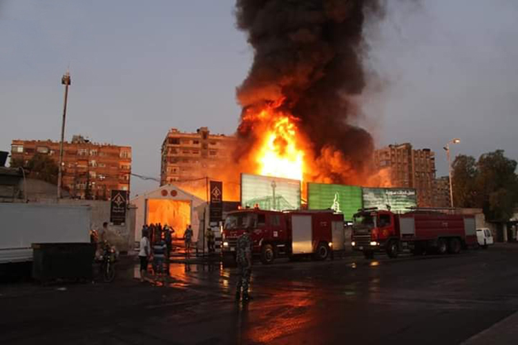 حريق في دمشق