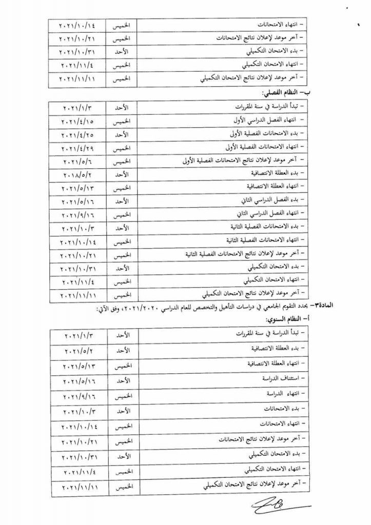 متى يبدا دوام الجامعات